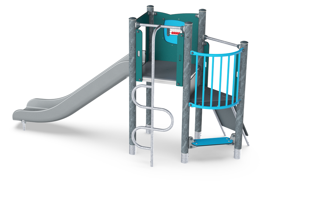 Play Tower with Climbing Pole Green Line