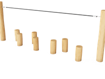 BALANCE POSTS WITH ROPE