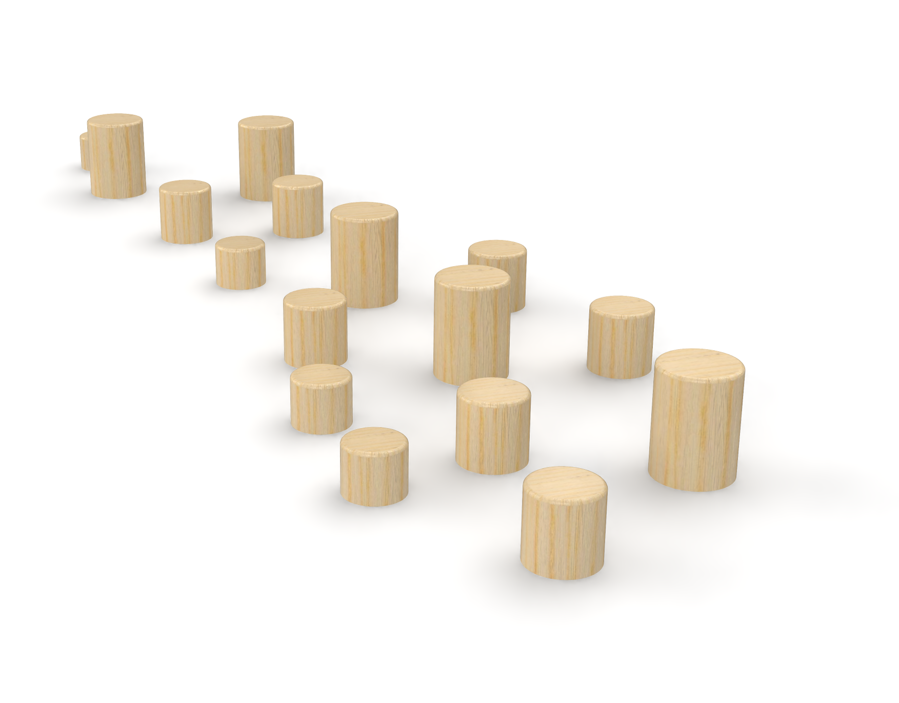 Wooden Stepping Logs