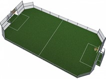 MUGA, 12x24 meter, Low 1m, Steel