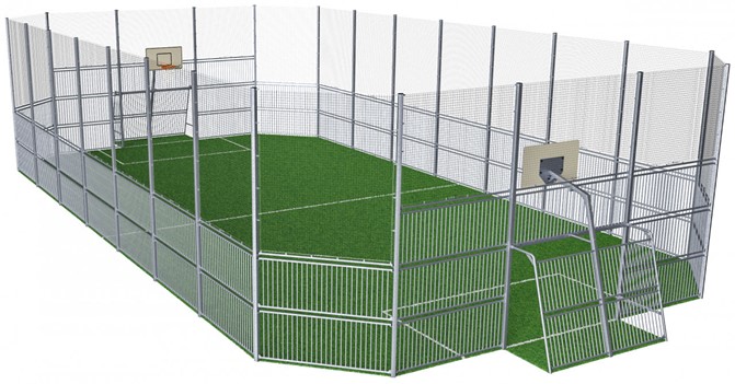 MUGA, 12x24 meter, High 5m, Steel