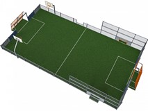 MUGA, 11x21 meter, Low 1m/3m, Steel