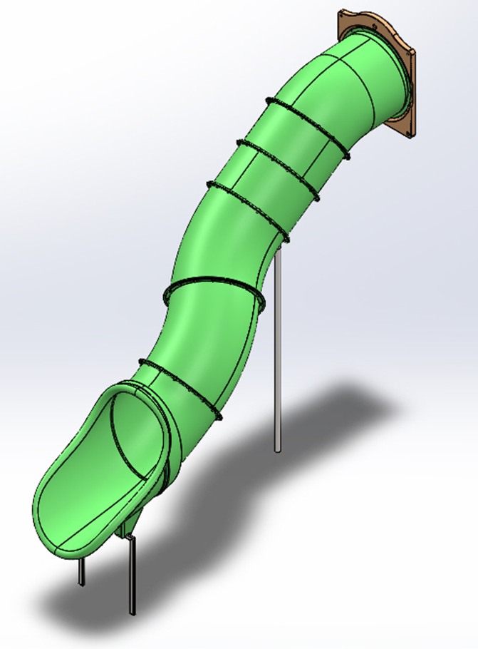 Wiggly Tube Slide H2210mm