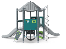 Mega Deck With Roof Green Line