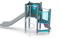 Play Tower with Climbing Pole Green Line