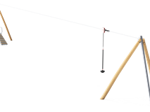 ROBINIA SINGLE CABLEWAY WITH RAMP, FLAT GROUND