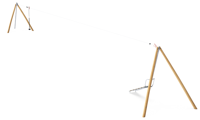 ROBINIA SINGLE CABLEWAY WITH RAMP, FLAT GROUND
