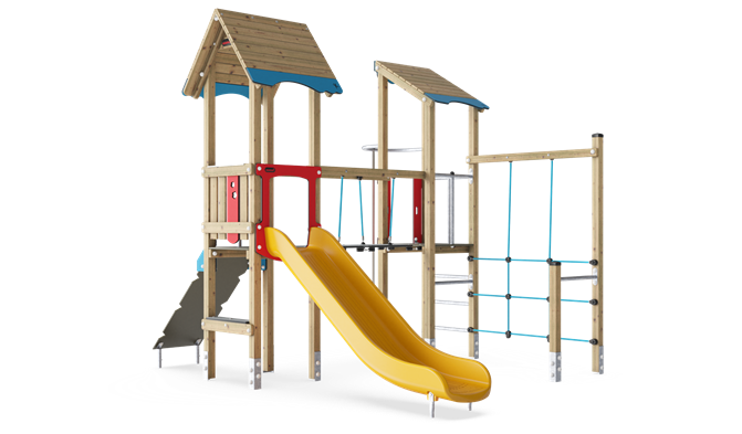 Double Tower with Fireman's Pole