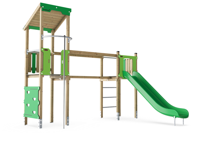 Double Tower with Firemans pole