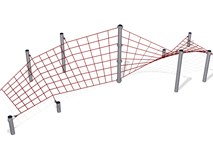 CORKSCREW PLAY NET WITH STEEL POSTS