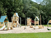 MULTI DECK PLAY TOWER WITH BANISTER BARS ADA