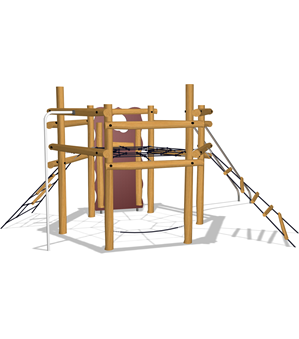 BALANCE POSTS WITH ROPE